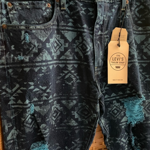 Levis 511 customized (new) jeans indigo color never worn w/ tags 38x30 slim fit. - Picture 5 of 12
